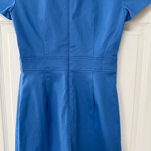 J.Crew New Women's Blue Square Neck Short Sleeve Dress Size 2 - Picture 11 of 13